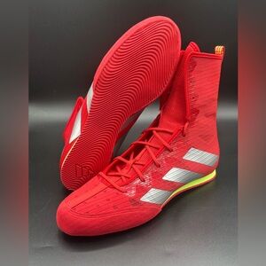 Adidas Box Hog 4 Boxing MMA Shoes Red Silver Yellow JP9846 Men's Size 7.5 NWOB